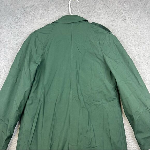 ROTC Raincoat Girls Junior 12R Green Removable Liner Long Trench Coat Winter - Picture 6 of 12